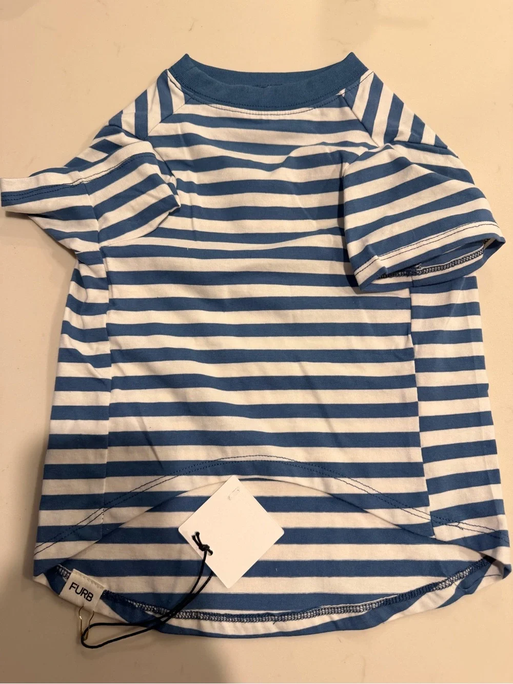 FURB Striped Pet T-Shirt Sz L
